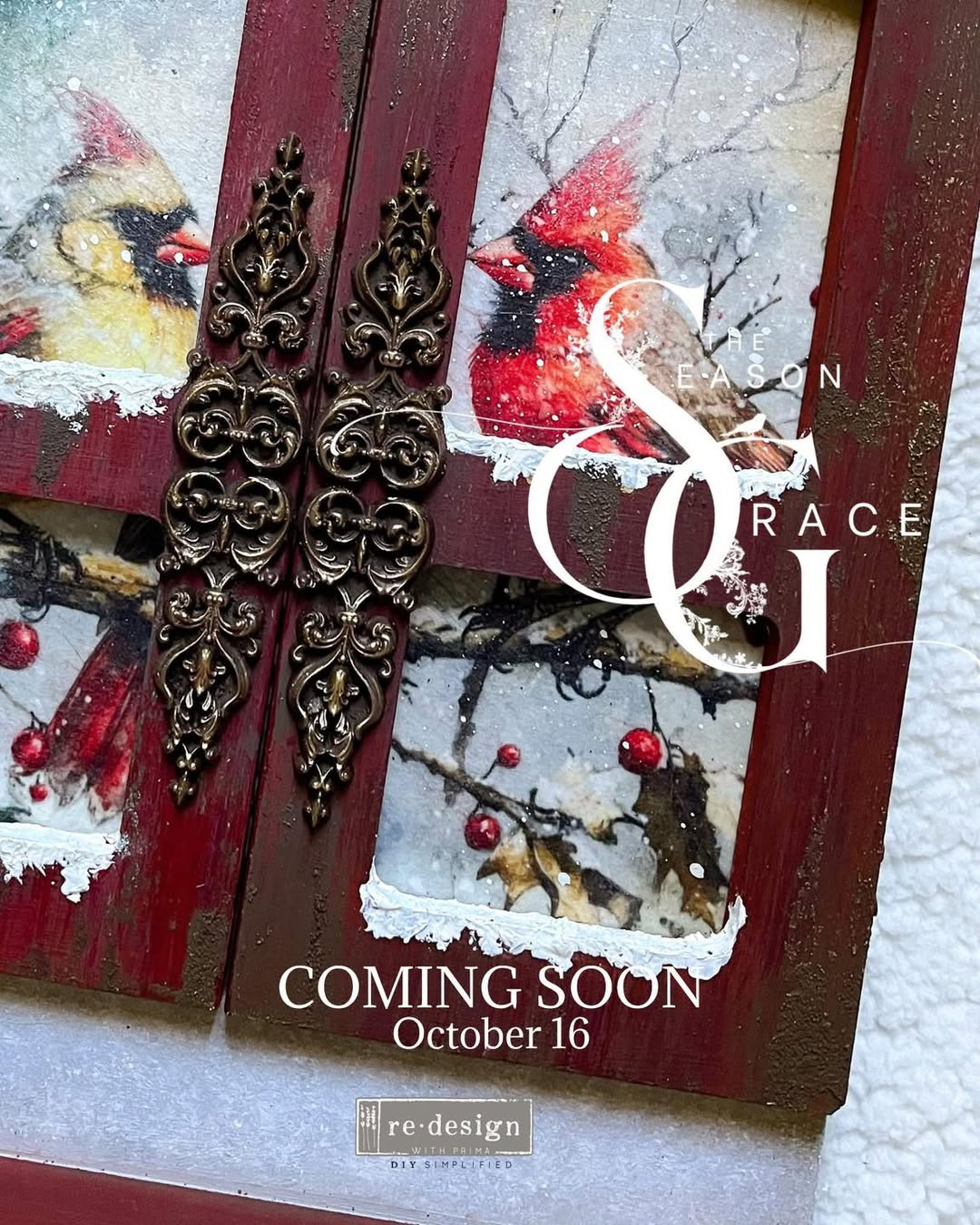 Decoupage Fiber Paper - Crimson Noel
