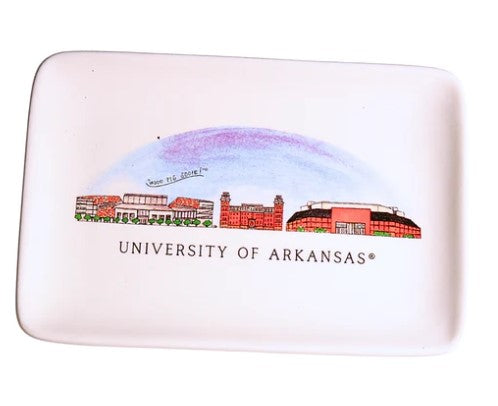 Arkansas Skyline Ceramic Trinket Tray