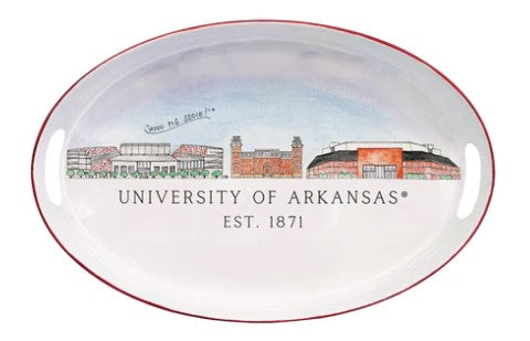 Arkansas Skyline Oval Tray