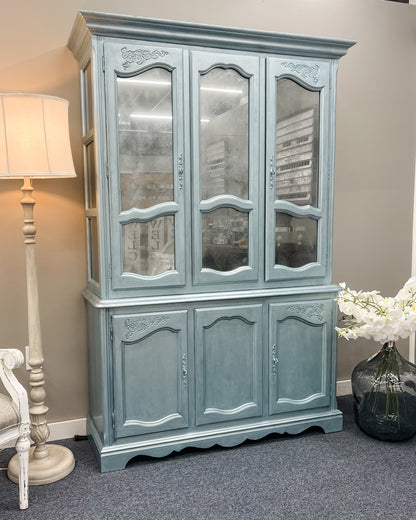 Belle Bleu Metallic Blue China Cabinet - Local Pick Up ONLY