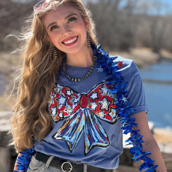 Callie Ann Stelter Patriotic Bow Tee