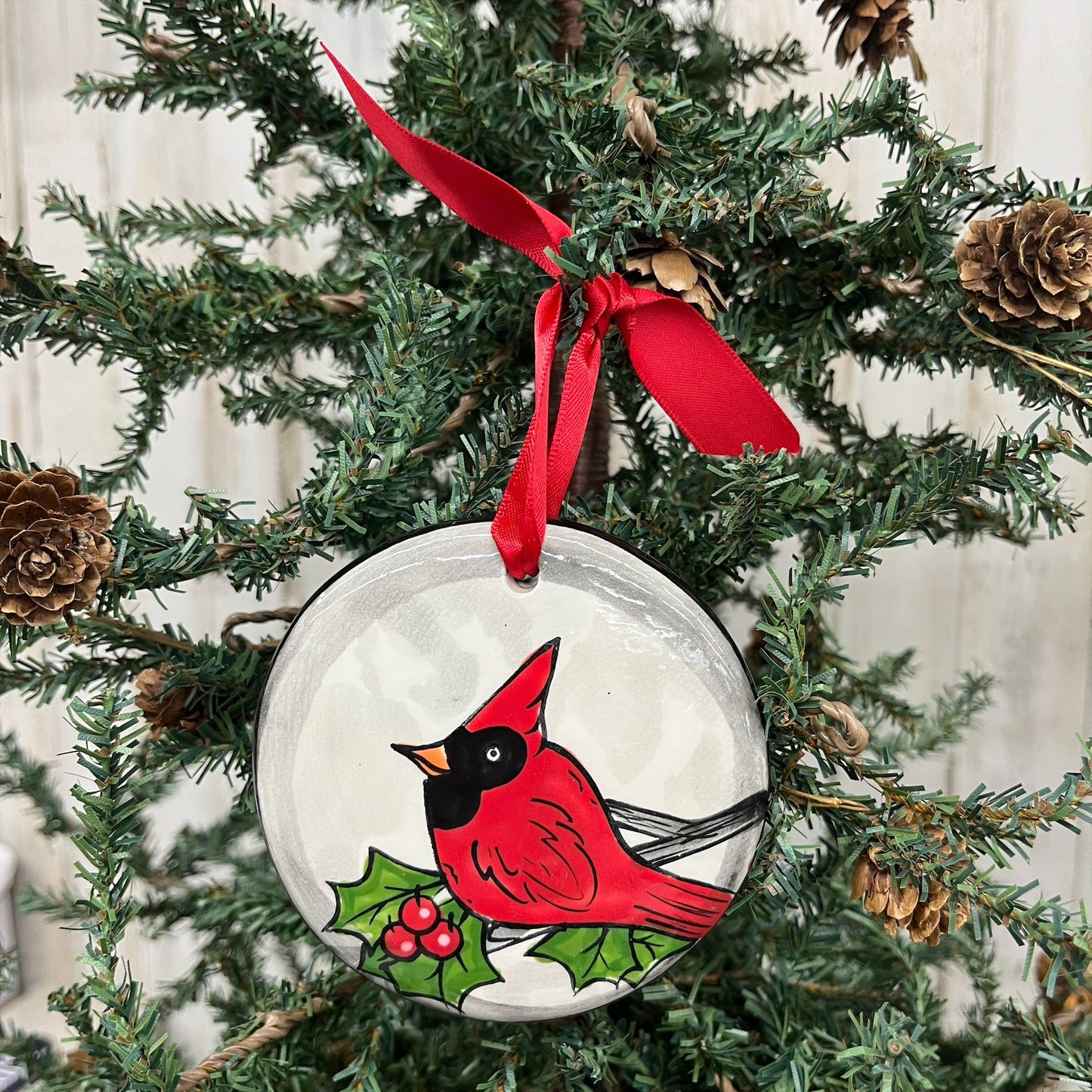 Nola Watkins Hand-Painted Ceramic Ornament - Classic Christmas Collection