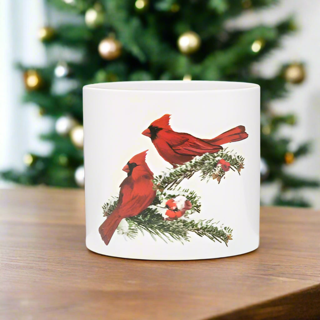 Christmas Cardinal Planter