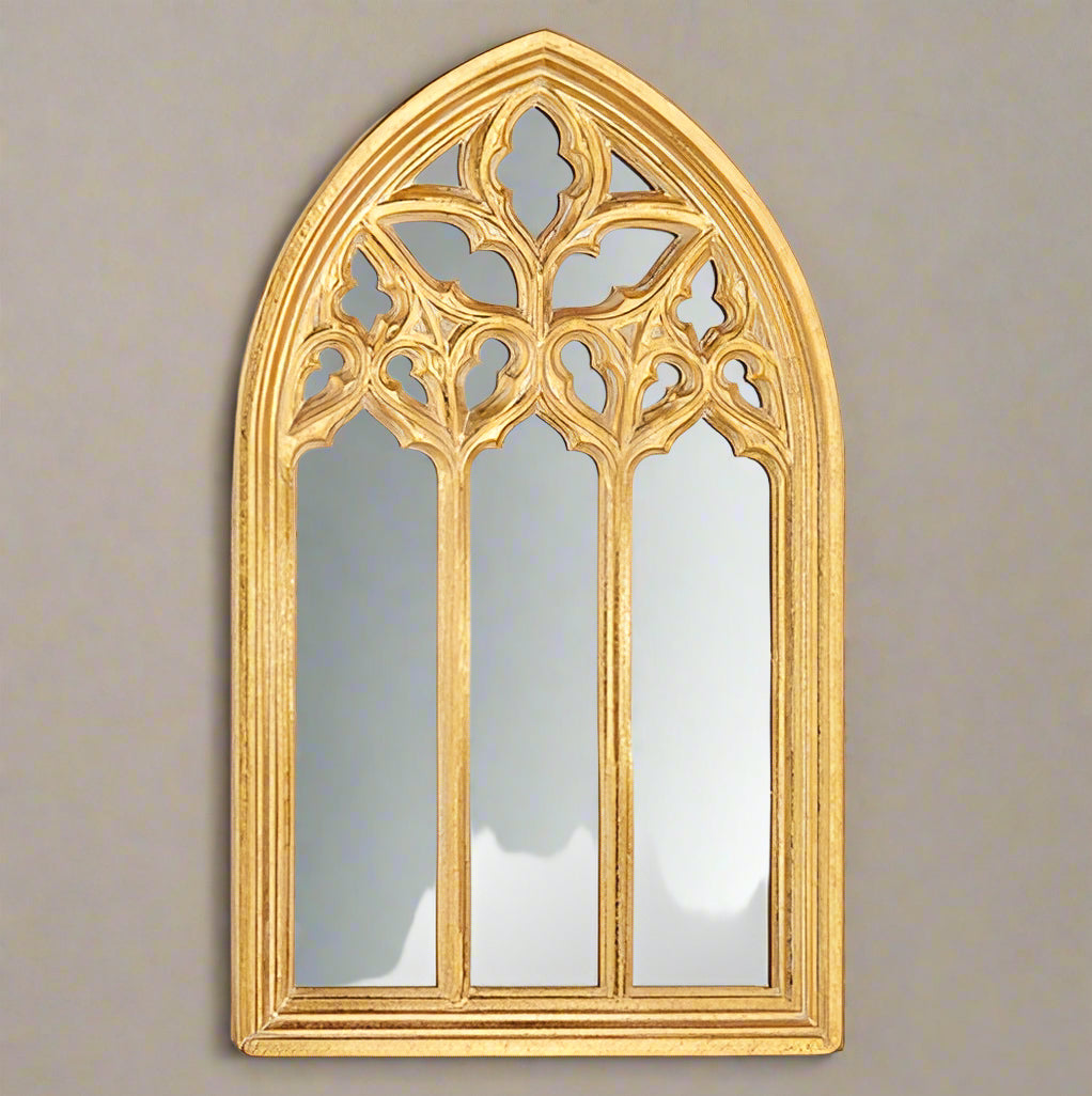 Cathedral Arched Gold Mirror - LOCAL PICKUP ONLY