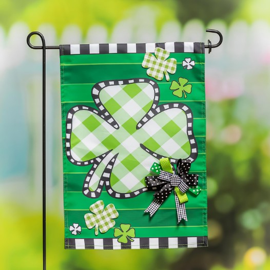 Evergreen Garden Flag - Valentine's Day & St. Patrick's Day