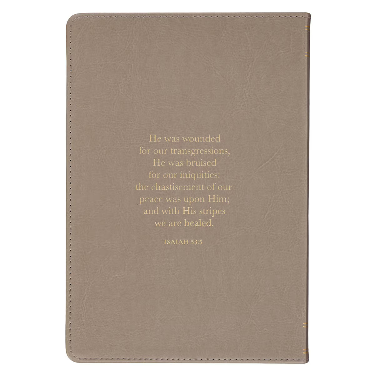 Amazing Grace Taupe Crown of Thorns Classic Faux Leather Journal Isaiah 53:5