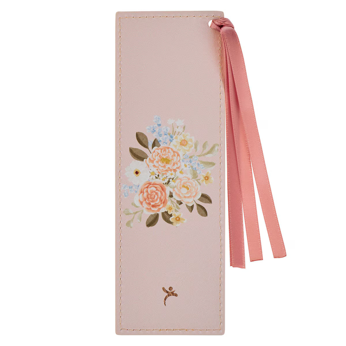 Strength and Dignity Dahlia Pink Faux Leather Bookmark Proverbs 31:25