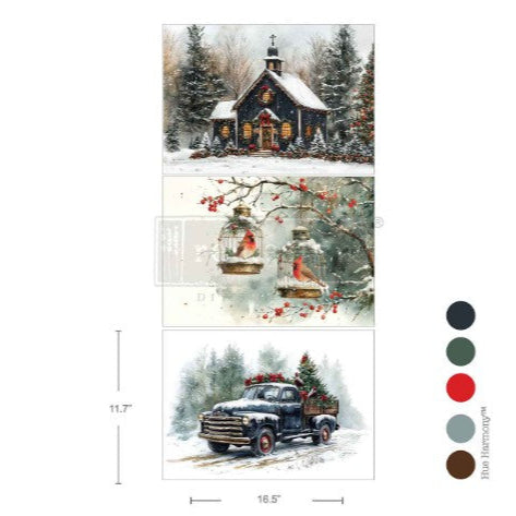 Decoupage Fiber Pack - Christmas Blessings