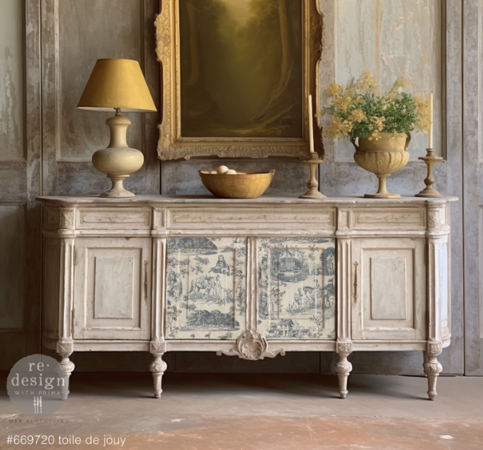 Decoupage Fiber by Kacha - Toile de Jouy