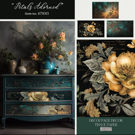 Redesign Decoupage Tissue Paper Pack - Petals Adorned