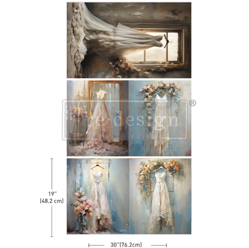 Redesign Decoupage Tissue Paper Pack - Whispers of White