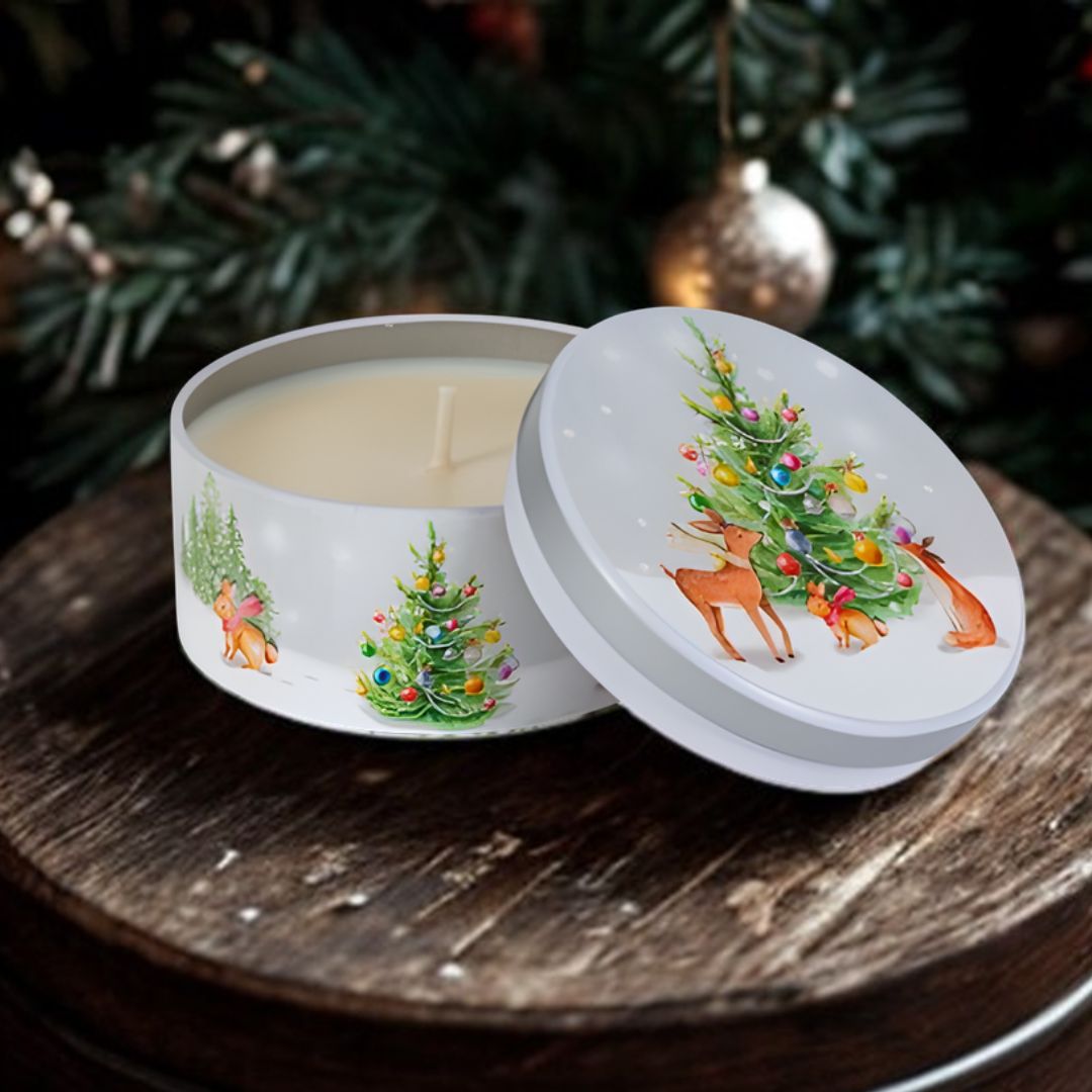 Christmas Tin Candle
