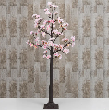 Electric Textured Pink Peach Blossom Tree