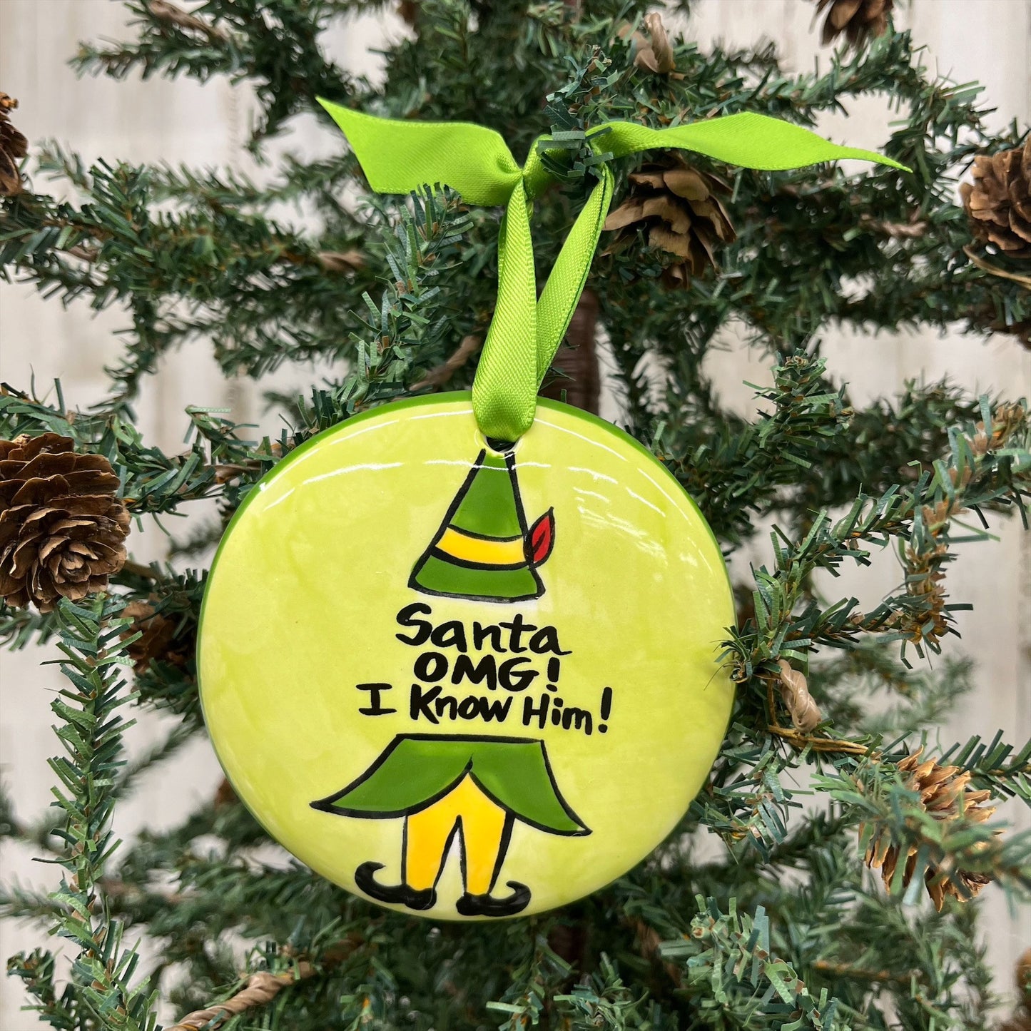 Nola Watkins Hand-Painted Ceramic Ornament - Classic Christmas Collection