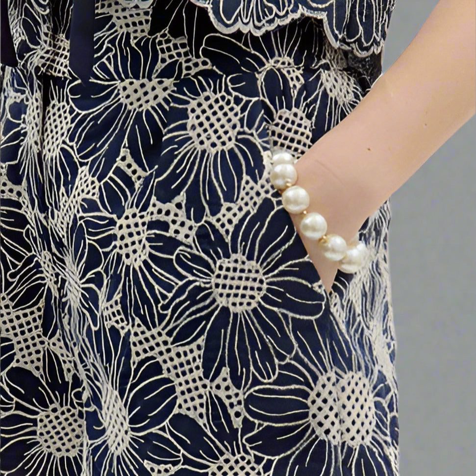 Floral Eyelet Sleeveless Top & Shorts