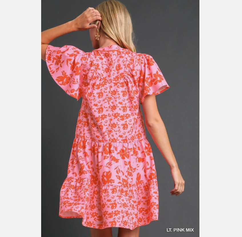 Umgee Flutter Sleeve Mini Dress