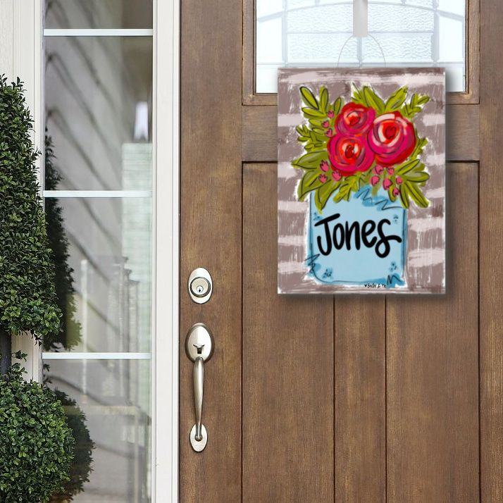 Baxter & Me - Personalized Door Hanger Flower Jar