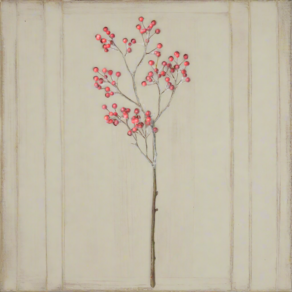 Frosted Red Berry Branch