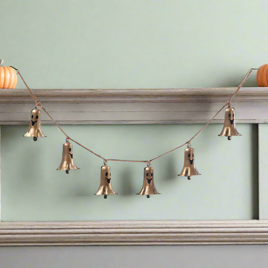 Metal Ghost Bell Garland