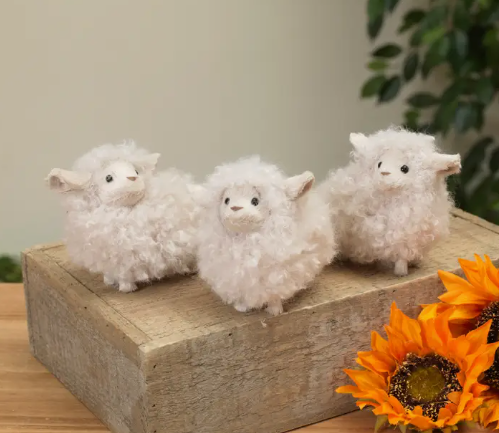 Fluffy Sheep Figurine