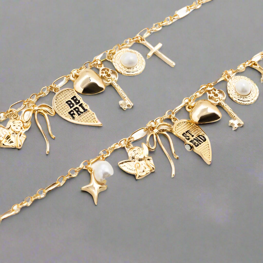 Matching BFF Charm Necklace Set