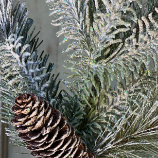 Mystic Snowfringed Pine Wreath