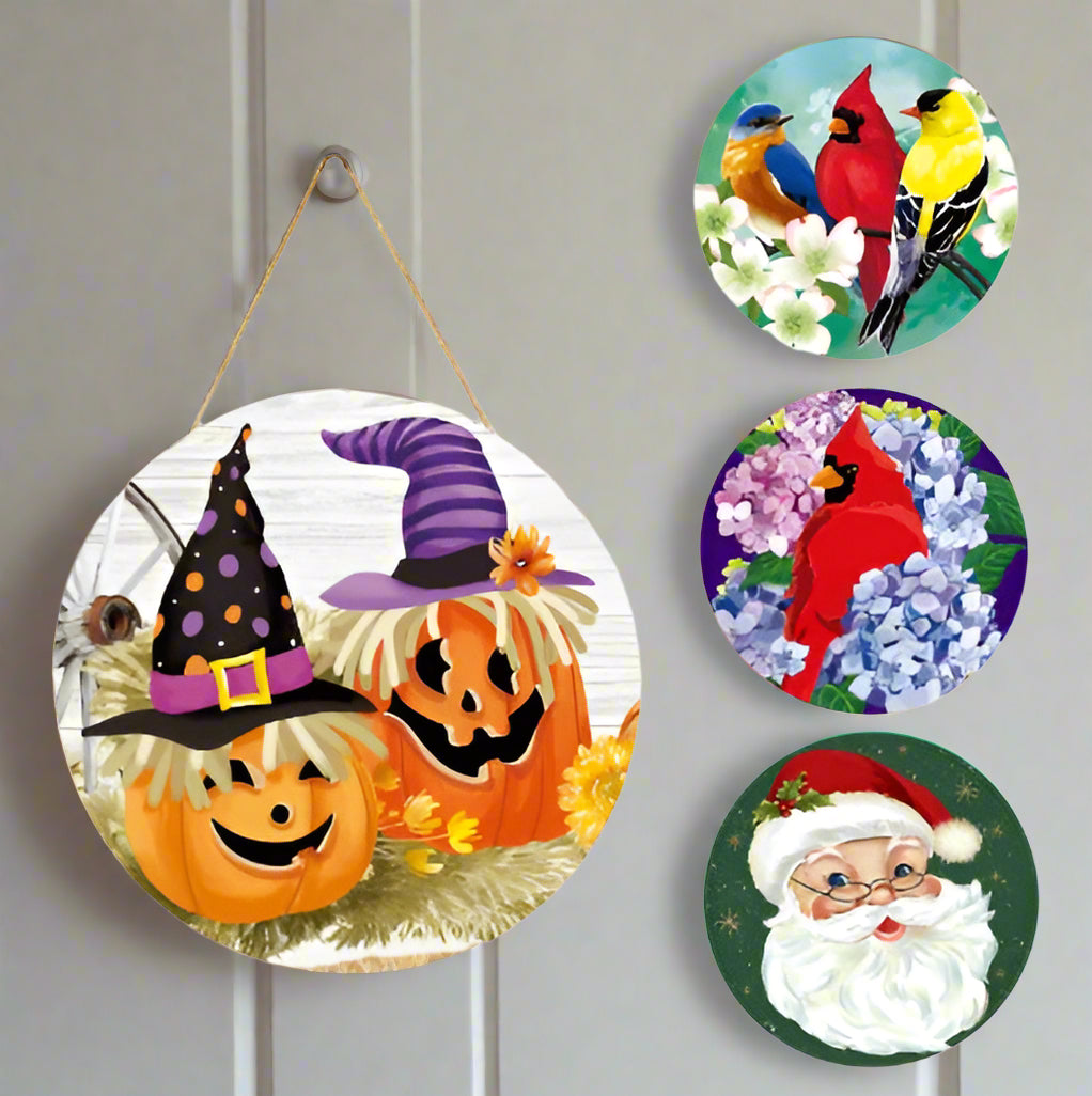 Nature and Holiday Interchangeable Charm 4 Season Door Decor