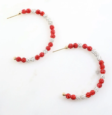 Pave Hoop Earring