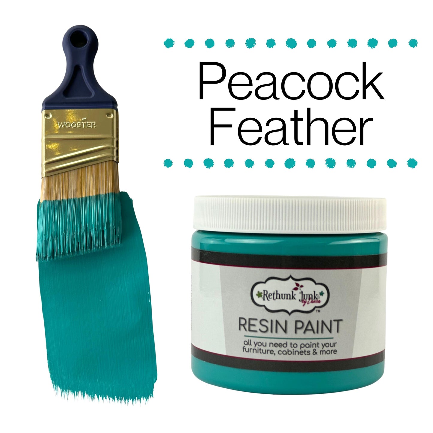 Rethunk Junk Resin Paint in Peacock Feather