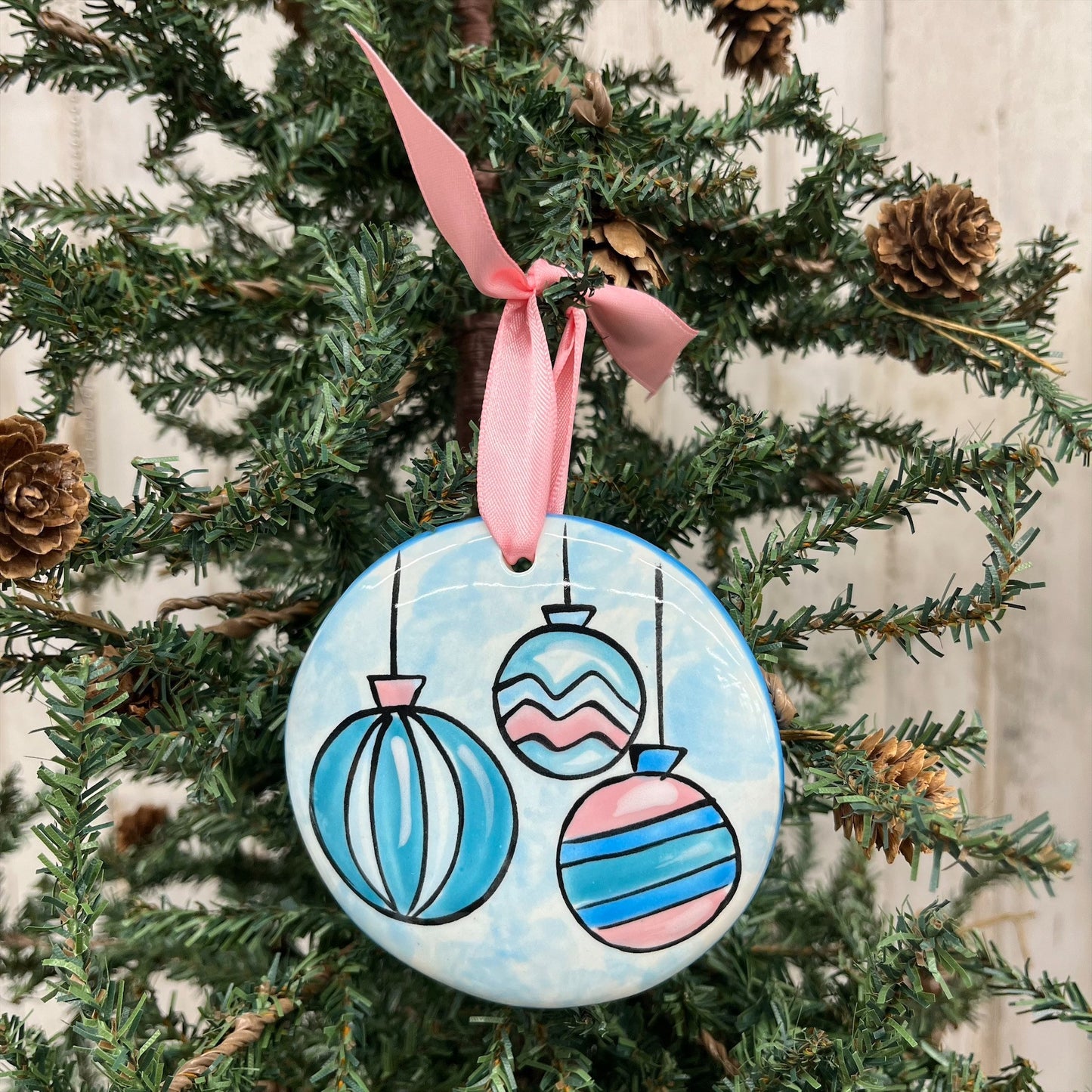 Nola Watkins Hand-Painted Ceramic Ornament - Vintage Christmas Collection