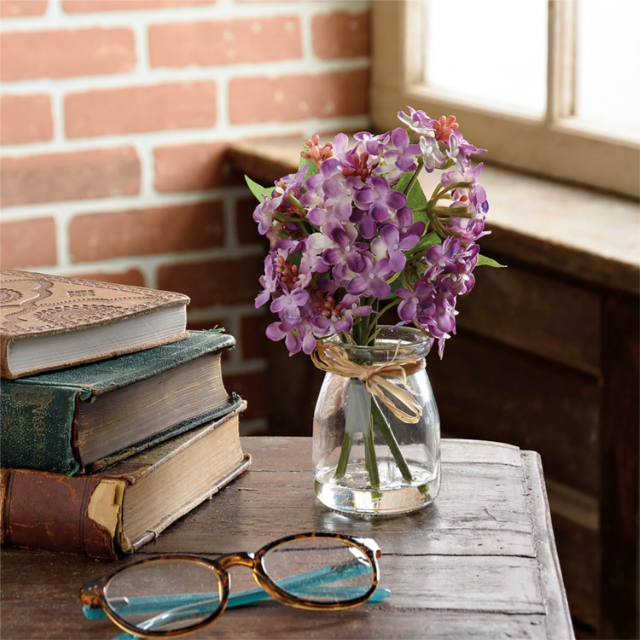 Faux Lilac Jar