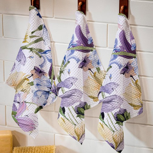 Quick Dry Kitchen Towel & Dish Cloths - Golden Lilac