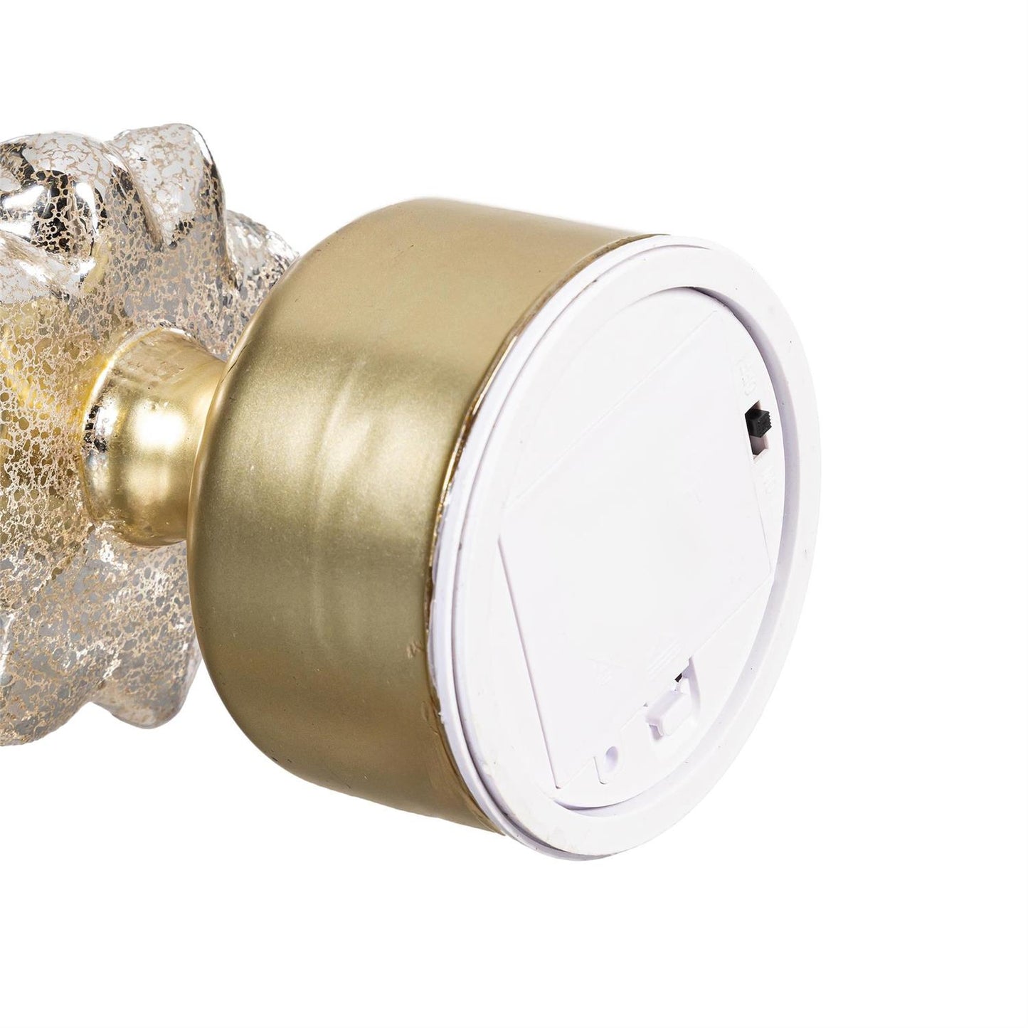 Rotating LED Traditional Gold Glass Christmas Tree