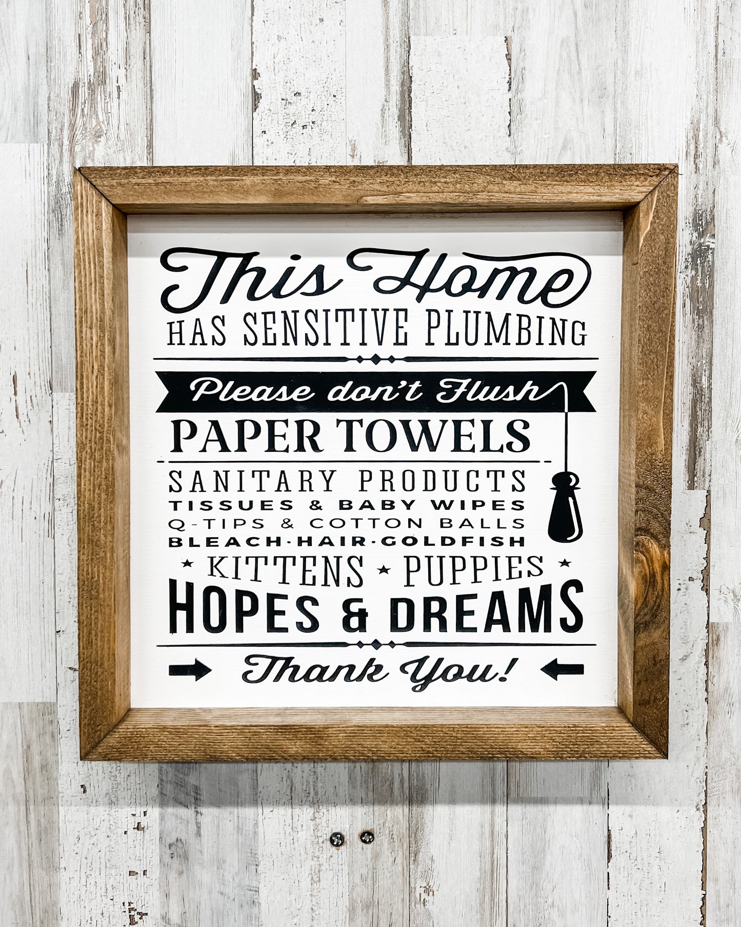 Vintage Inspired Bathroom Sign