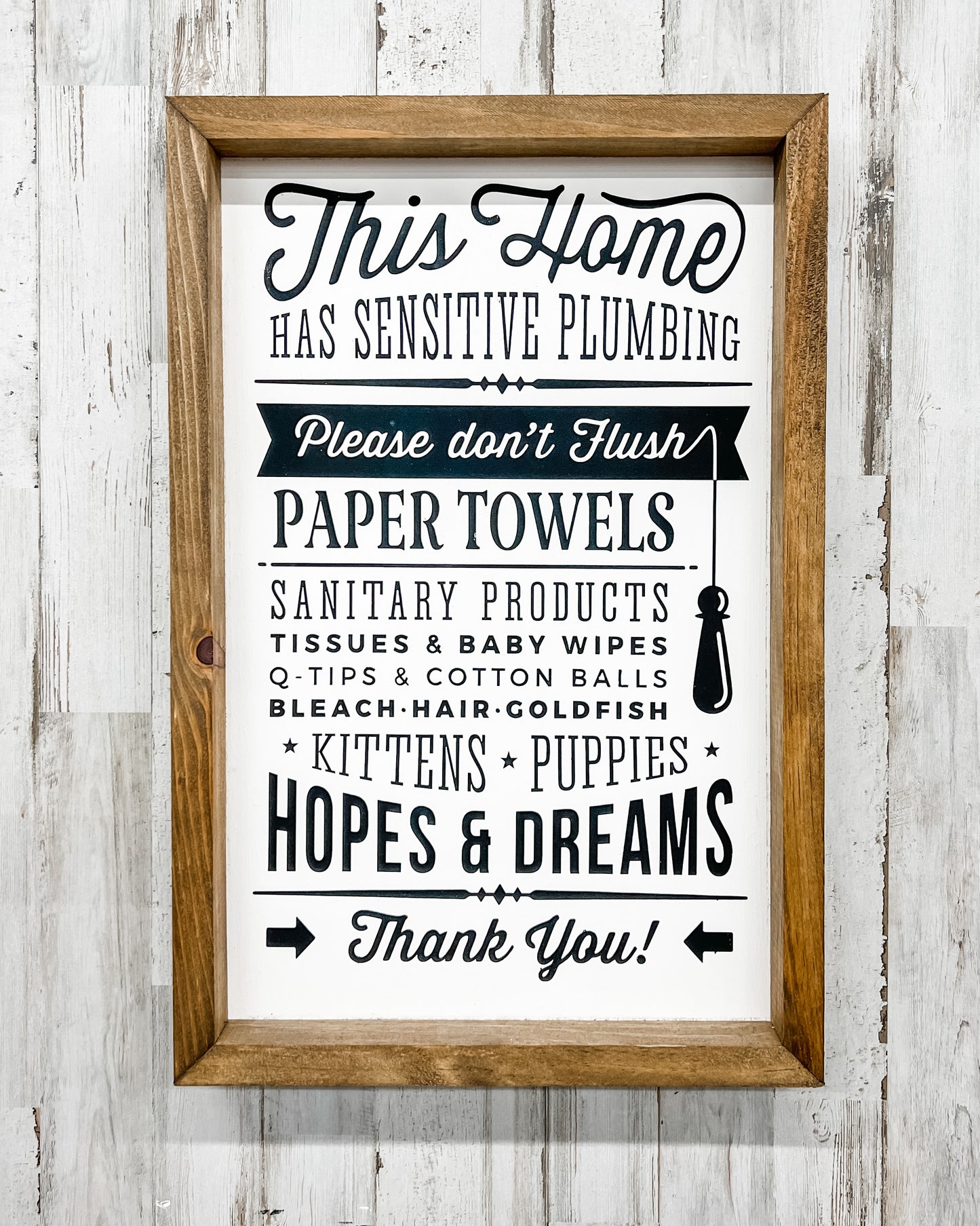 Vintage Inspired Bathroom Sign