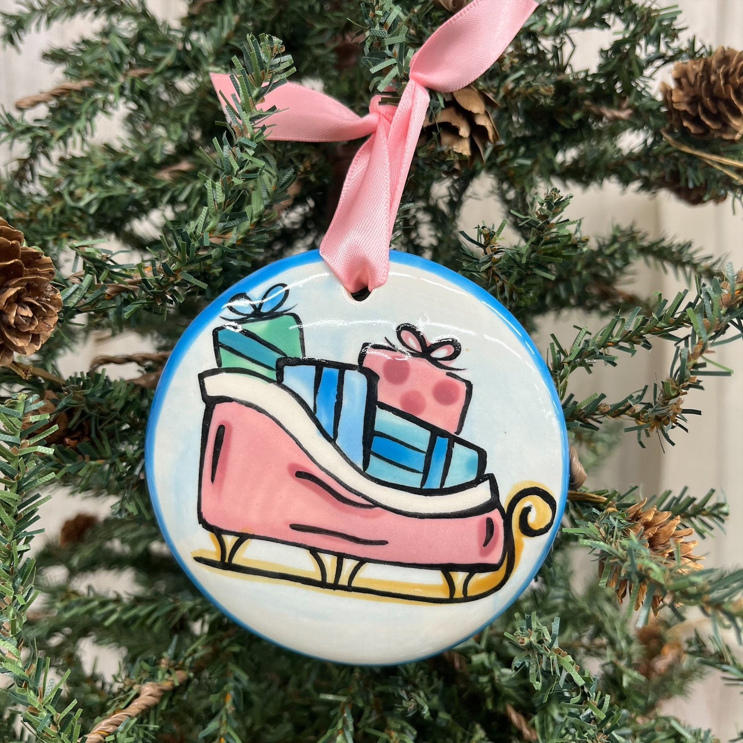 Nola Watkins Hand-Painted Ceramic Ornament - Vintage Christmas Collection