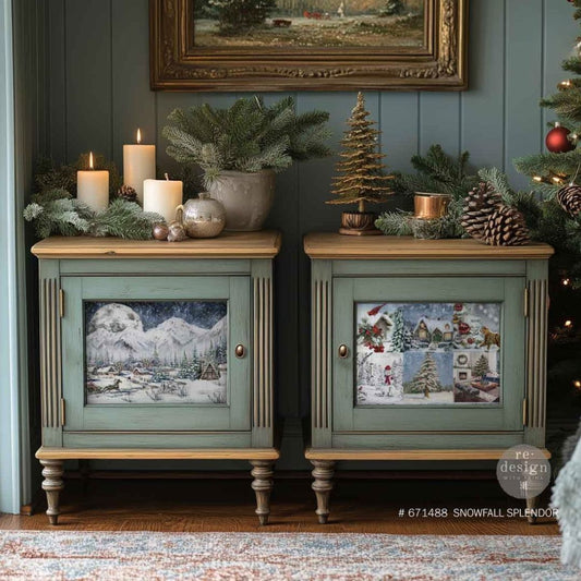 Decoupage Fiber Pack - Snowfall Splendor