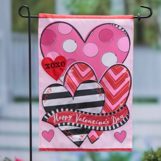 Evergreen Garden Flag - Valentine's Day & St. Patrick's Day