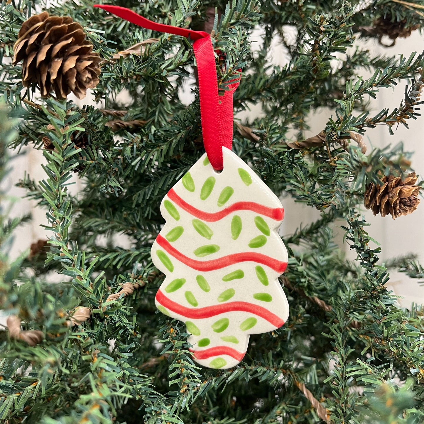 Nola Watkins Hand-Painted Ceramic Ornament - Classic Christmas Collection