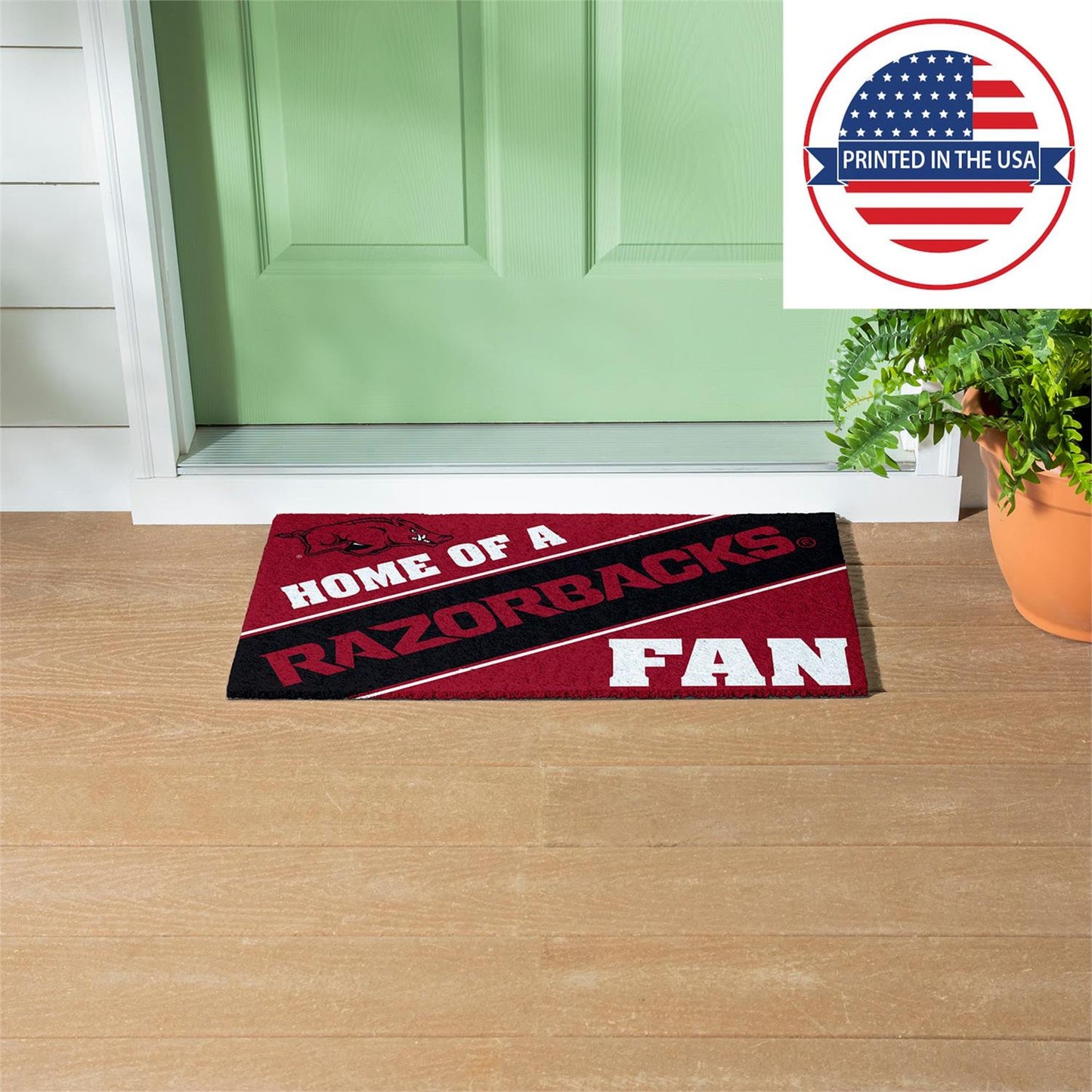 University of Arkansas Home of a Fan PVC Doormat