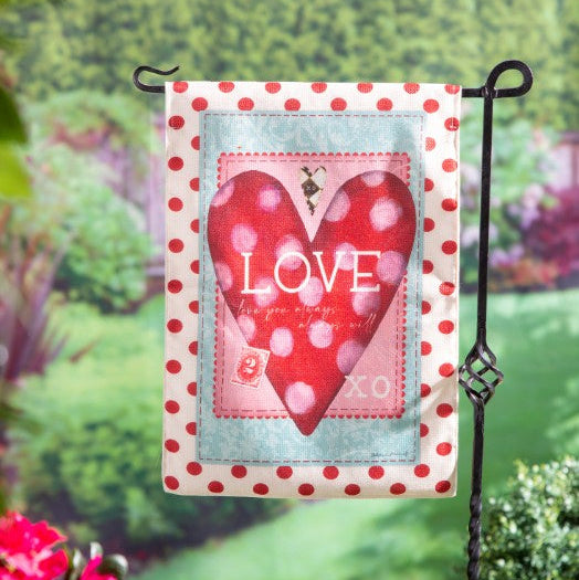Evergreen Garden Flag - Valentine's Day & St. Patrick's Day