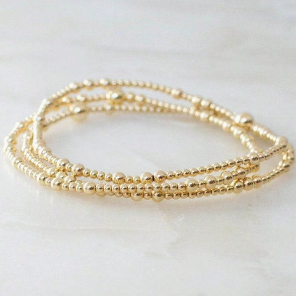 Multi Layer Gold Beaded Bracelet