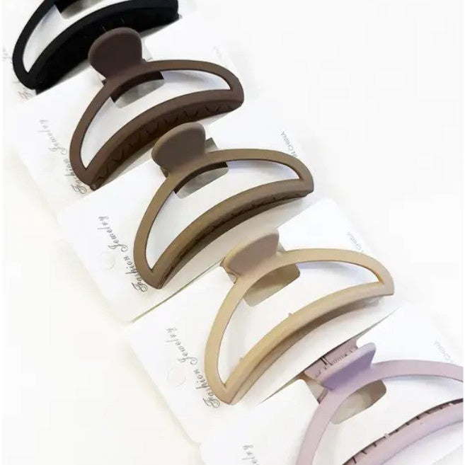 Minimalist Matte Half Moon Hair Claw Clip