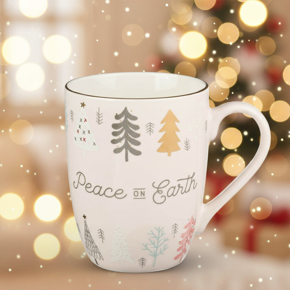 Luke 2: 14 Peace on Earth Pink Ceramic Mug