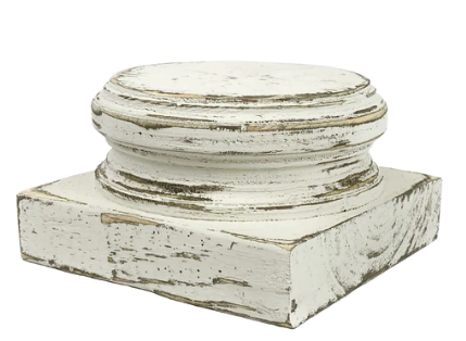 Cream Pedestal 6"