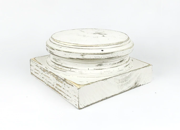 Cream Pedestal 7"