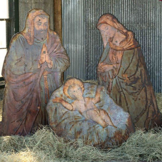 Park Hill Antique Metal Nativity Outdoor Display - For Local Pick Up ONLY