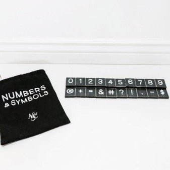 Black Wood Tiles - Numbers