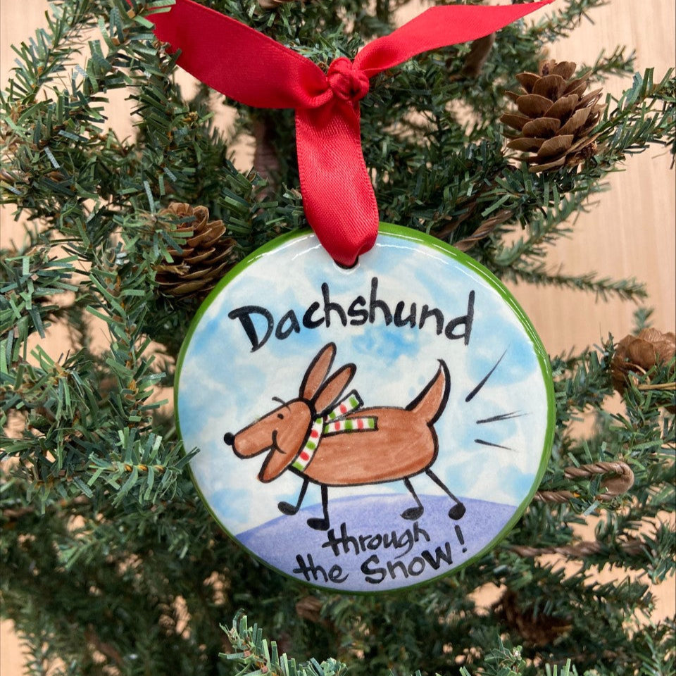 Nola Watkins Hand-Painted Ceramic Ornament - Pet Collection