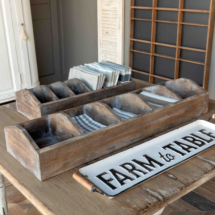 Park Hill Divided Wooden Display Box - Local Pick Up ONLY